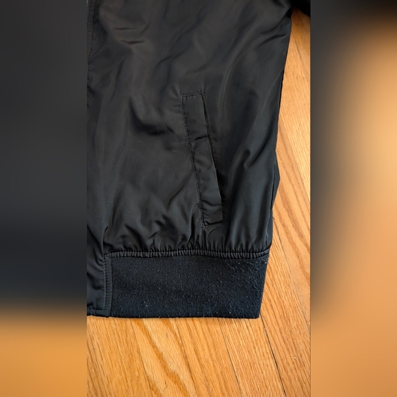 Garage Black Bomber Jacket with Zip Details - Picture 6 of 7